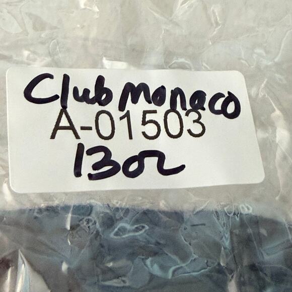 Club Monaco Sweater Top Womens Small Wool Blend Navy Twofer Layered Blouse - Picture 14 of 16